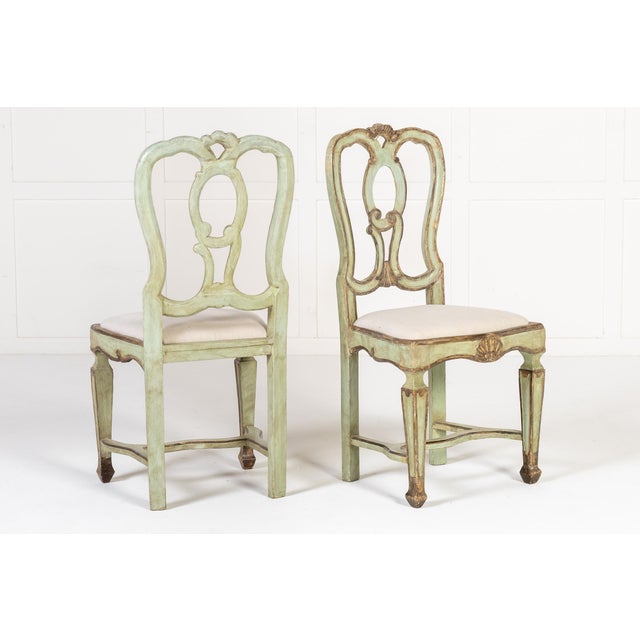 Antique Italian Painted Chairs, 1700s, Set of 10 For Sale - Image 4 of 13