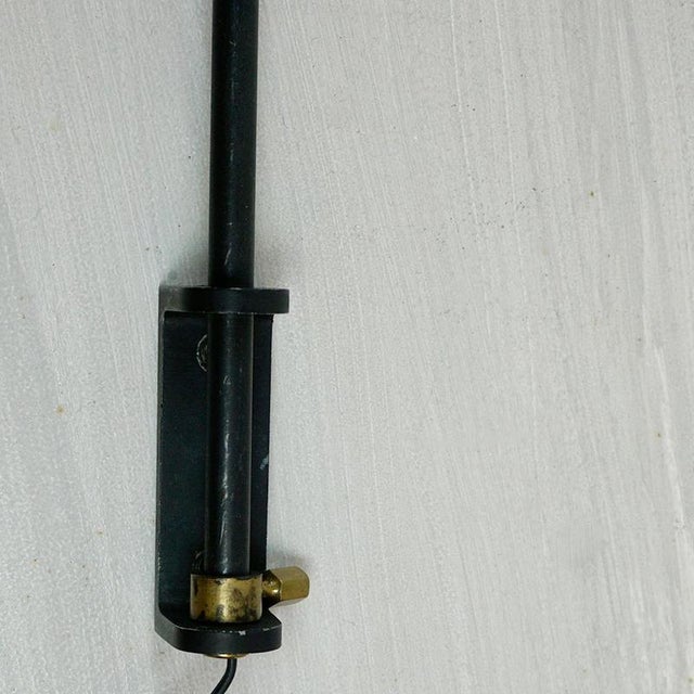 1950s Black Single Arm Wall Lamp attributed to Serge Mouille, 1950s For Sale - Image 5 of 14