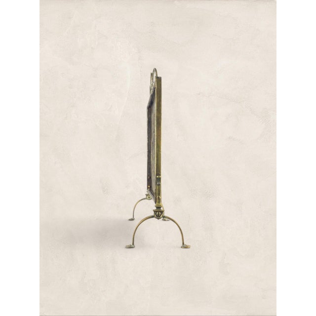 Antique English Art Deco Brass Fireplace Guard Sitting right at the crossroads of Victorian ornament and early modernism,...