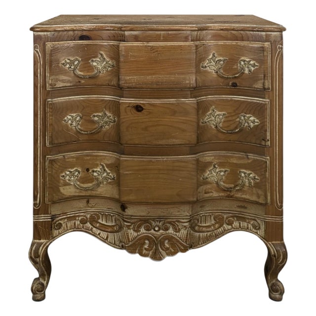 Directoire Style Chest of Drawers in Canted Pine For Sale