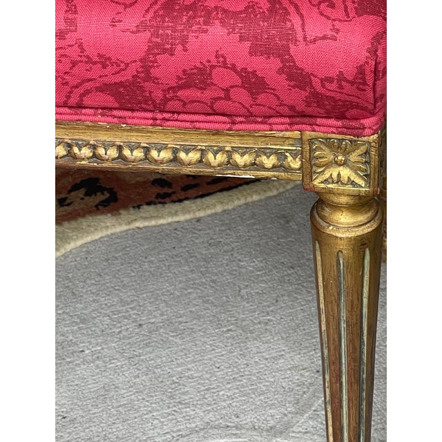Pair Gilt-Wood Louis XVI Style Benches, For Sale In West Palm - Image 6 of 17