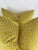 Transitional Bright Gold Geometric Cut Velvet 22” Pillows-A Pair For Sale - Image 3 of 5