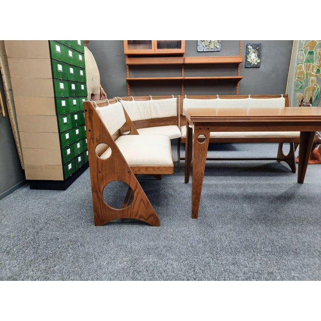 Wood Dining Room Set by Gilbert Marklund for Furusnickarn, Sweden, 1970s, Set of 5 For Sale - Image 7 of 18