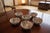 Antique Meiji / Taisho Era Japanese Porcelain Footed Nut & Dipping Bowls — Set of 6 For Sale - Image 12 of 12