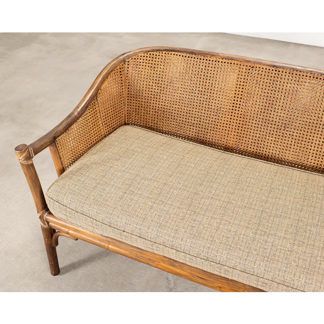 McGuire Organic Modern Rattan Double-Cane Panel Sofa Settee For Sale - Image 10 of 18