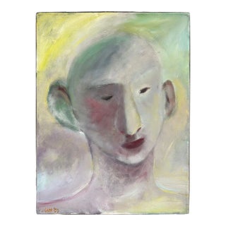 “Untitled” Acrylic on Canvas Portrait Painting by Judy Gittelsohn For Sale