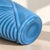 Blue 20th Century Art Deco Style Turquoise Ribbed Glass Vase, France For Sale - Image 8 of 9