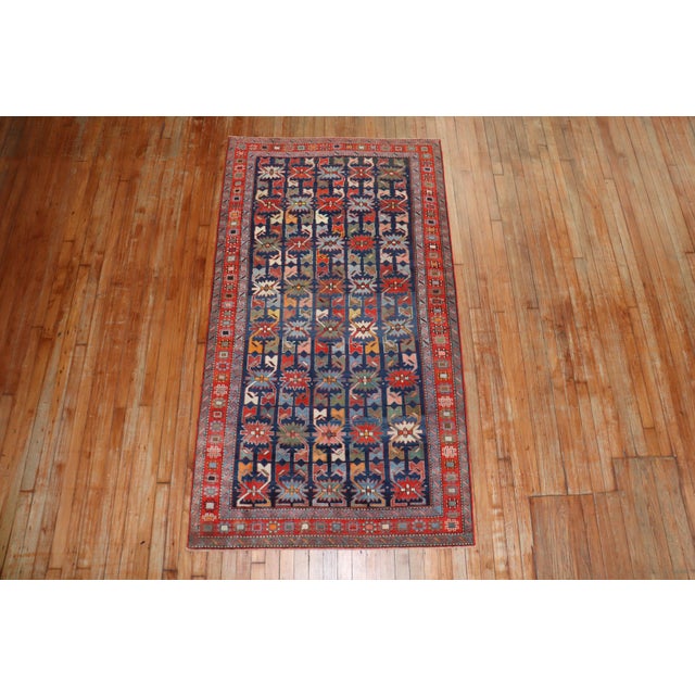 Zabihi Collection Colorful Early 20th Century Antique Karabagh Caucasian Rug - 3'11" x 7'1" For Sale In New York - Image 6 of 6