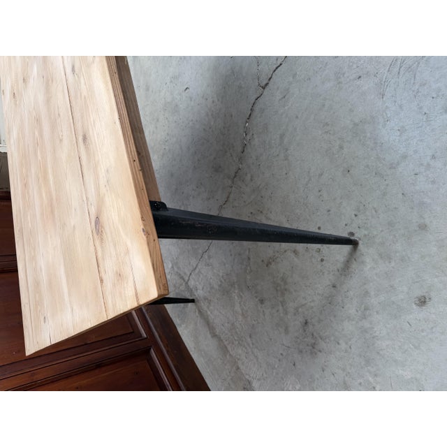Vintage Fir Table with Tolix Legs For Sale - Image 6 of 8
