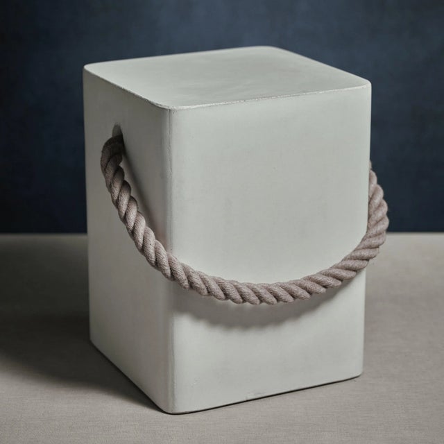 Constructed from durable concrete with a nautical inspired rope detail which is perfect for your coastal inspired home....