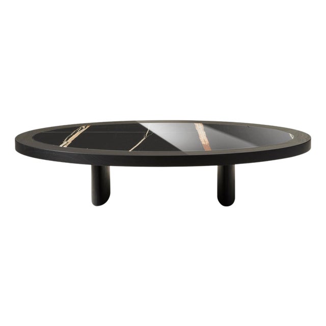 Black Stained Ash Coffee Table by Charlotte Perriand for Cassina For Sale