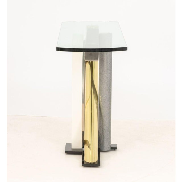 Metal Kaizo Oto for Dia Geometric Console Table For Sale - Image 7 of 10