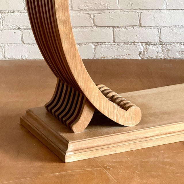 Wood Cerused Ash Fluted Console Table For Sale - Image 7 of 9