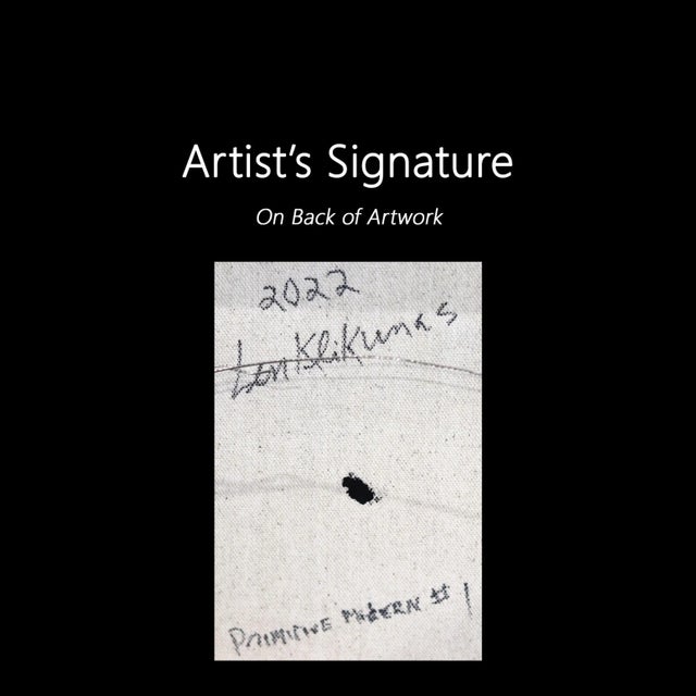 "Primitive Modern #1" Contemporary Original Minimalist Mixed-Media Painting by Len Klikunas For Sale - Image 9 of 9