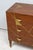 Unusual Brass- Inlaid Mahogany Chest With Geometric Pattern and Bronze Pulls For Sale - Image 4 of 7