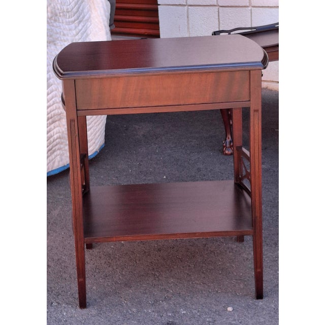 Early 20th Century Ferguson Chippendale Style Mahogany Tiered Side Table For Sale - Image 10 of 15