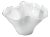 Vellerti 9.25 Tall Wave Glass Bowl, White For Sale
