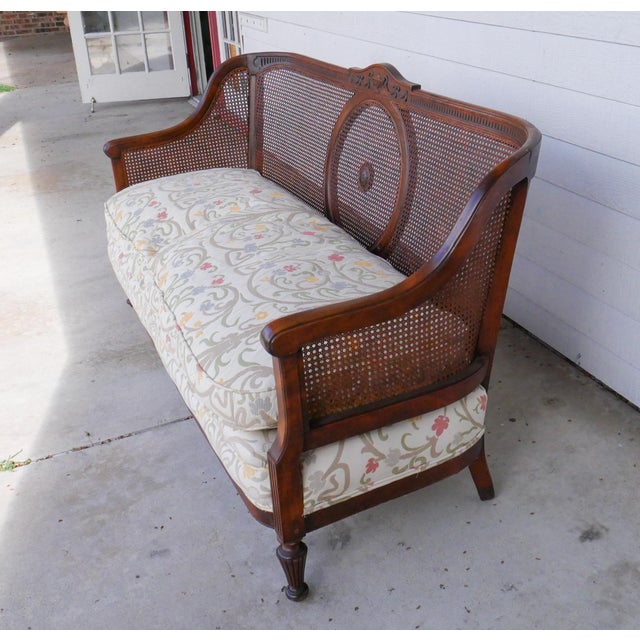 Neoclassical French CaneBack Settee With Down Upholstery Chairish