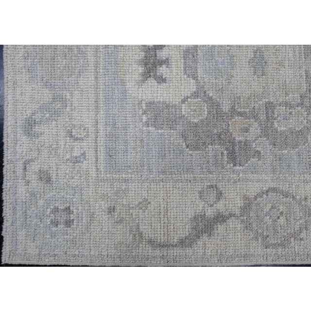 Turkish Turkish Oushak Rug 2'8" x 6'6" For Sale - Image 3 of 8