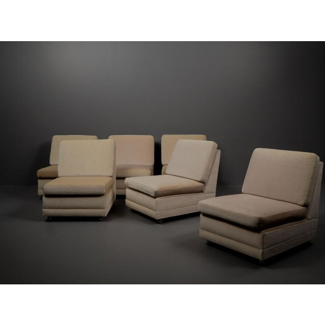 French Lounge Chair in Velvet from Airbone, 1970s For Sale - Image 17 of 18