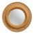 Vintage Round Handwoven Rattan Mirror With Openwork Knot Motif - 14"diameter Mirror For Sale