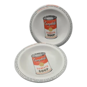 Late 20th Century Mike Bidlo Not Warhol Limited Edition Ceramic Bowls Plates- Set of 2