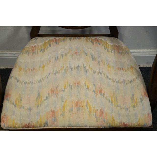 Vintage Antique Solid Cherry Traditional Duncan Phyfe Style Shield Back Dining Arm Chair For Sale - Image 9 of 10