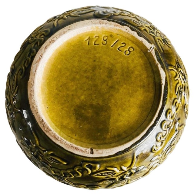 Mid-Century Majolica Planter fron Uebelacker Keramik, West Germany, 1960s For Sale - Image 6 of 8