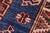 Textile Southwestern Super Kazak Blue/Beige Wool Rug - 2'9'' X 3'8'' For Sale - Image 7 of 10