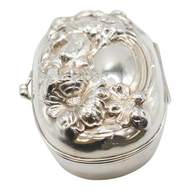 Late 19th Century Art Nouveau Silver Box For Sale