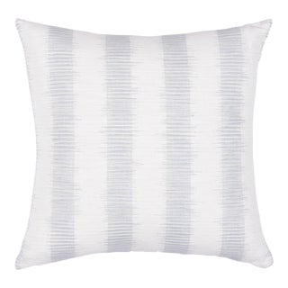 Schumacher Attleboro Ikat 18" Pillow in Mineral For Sale