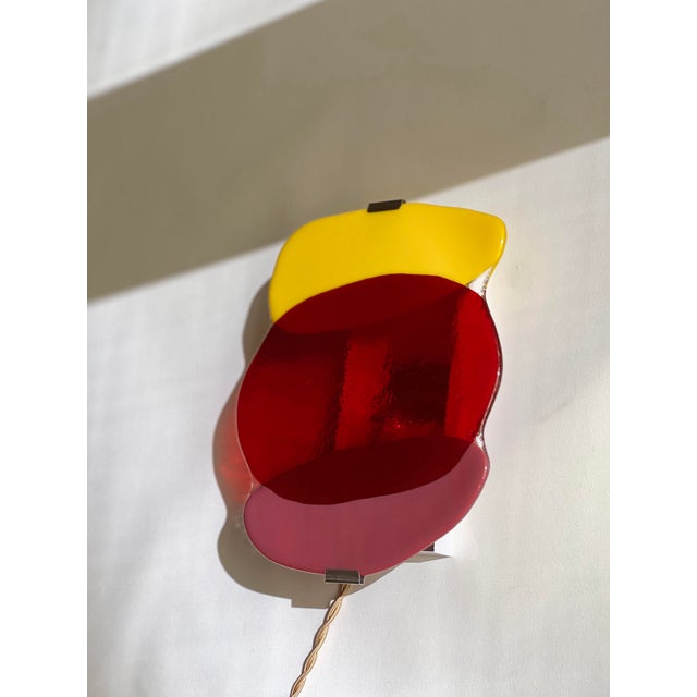Contemporary Handcrafted Glass Wall Light by Olga Meyzinger For Sale - Image 3 of 9