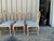 Gustavian Style Cerused Dining Chairs in New Blue & White Linen Set of 8 For Sale - Image 11 of 15