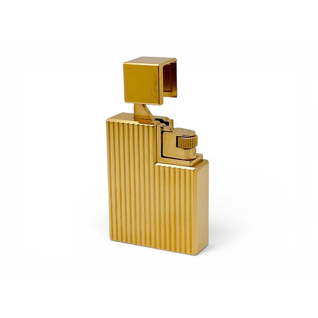 Gold-Plated Pocket Lighter with Engine-Turned Decoration from Cartier For Sale - Image 16 of 16