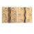 Pair of Vintage 2 X 2 In. Brushed Brass Butt Cabinet Hinges For Sale