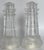 Here is a pair of crystal lighthouse motif salt and pepper shakers produced by Lenox in the 1990's. Frosted "waves" lap...