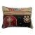 Whimsical Antique Wool Turkish Rug Khotan Inspired Lumbar Size Pillow For Sale