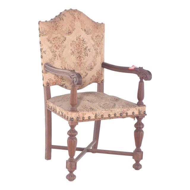 Armchair with Back and Upholstered Seats, 1890s For Sale