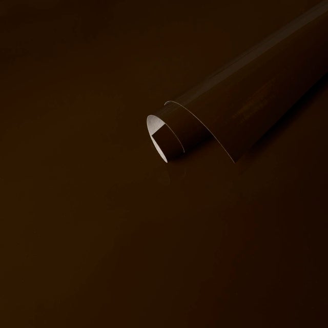 Contemporary SAMPLE - Schumacher Ace Faux Lacquer Performance Vinyl Wallpaper In Mocha For Sale - Image 3 of 4