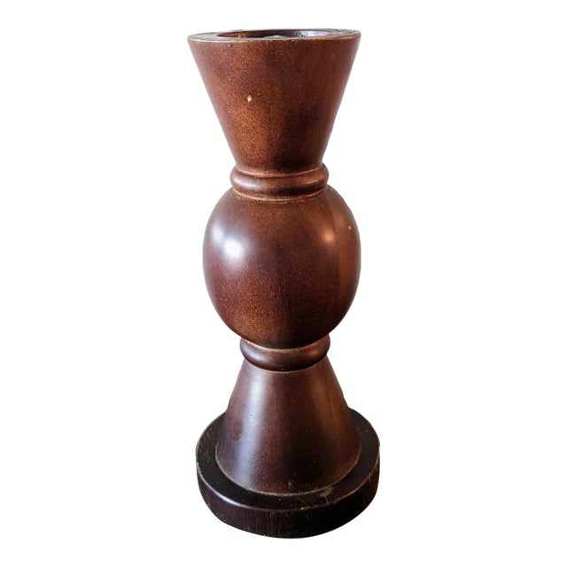 90's Wooden Indoor/Outdoor Candle Holder For Sale
