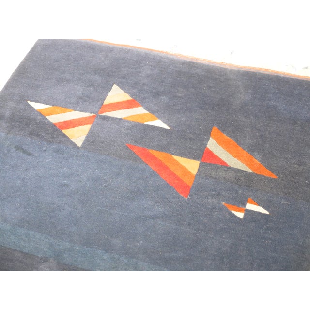 Vintage Hand-Knotted Wool Rug, 1980s For Sale - Image 4 of 8