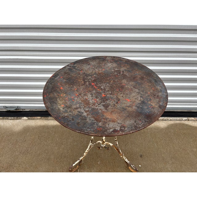 1920s French Wrought Iron Bistro Table or Garden Table For Sale - Image 10 of 12