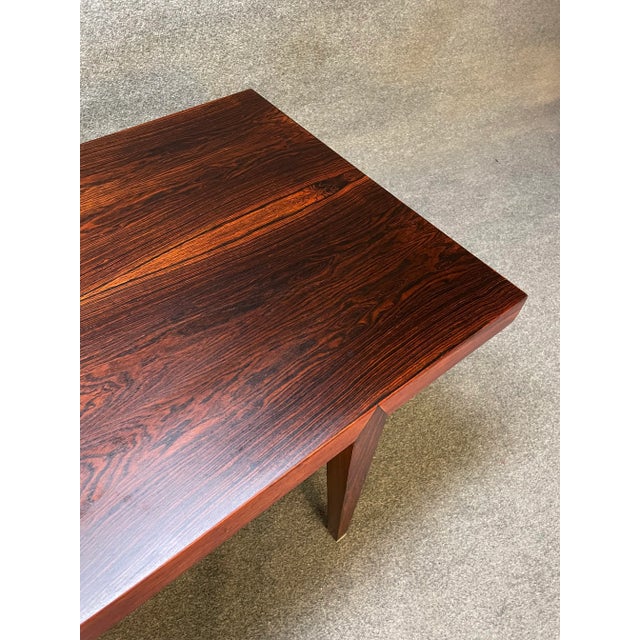 Coffee Vintage Danish Mid Century Modern Rosewood Coffee Table by Severin Hansen Jr for Haslev Mobelsnedkeri For Sale - Image 8 of 11