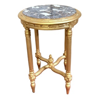Louis XVI Round Giltwood Side Table For Sale