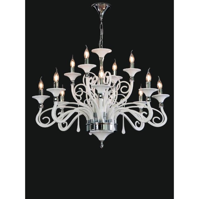 Collection Orchidea Chandelier, Metal and Crystal, NCS 437 by Jago For Sale - Image 6 of 10