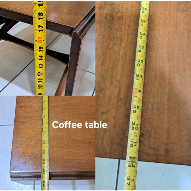 Coffee MCM Adjustable Elevator Table Coffee to Dining Solid Wood Drop Leaf X‑Frame Base For Sale - Image 8 of 10