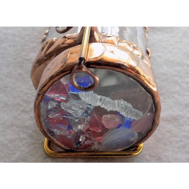 Glass Rare Windseye Studio Slag Glass & Copper Kaleidoscope Doug Johnson For Sale - Image 7 of 12