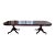 John Widdicomb Regency Style Burl Walnut Double Pedestal Dining Table For Sale