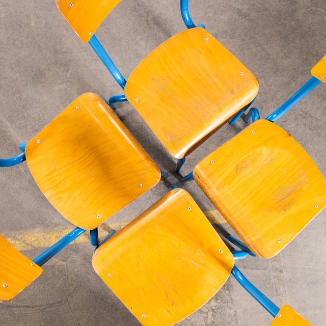 Blue Simple Stacking Dining Chair from Mullca, 1960s For Sale - Image 6 of 13