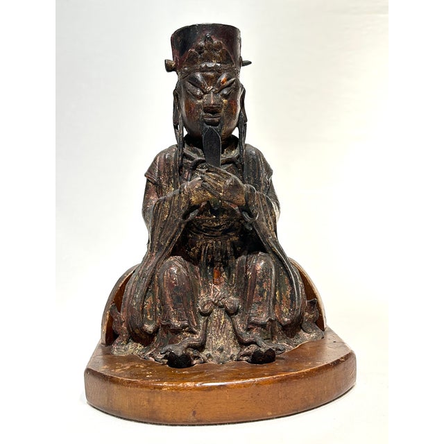 c.16th Century Chinese Ming Dynasty Bronze of Taoist Immortal For Sale - Image 11 of 12